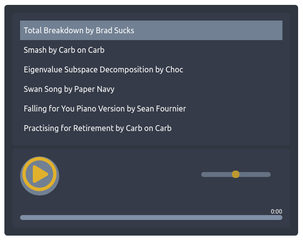 Screenshot or image of Vue.js Media Player project