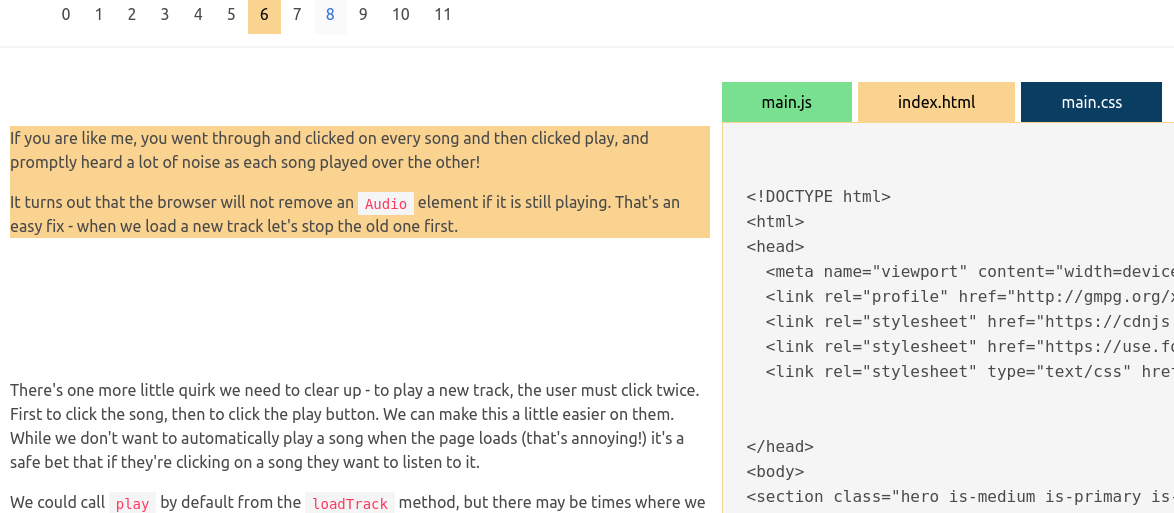 Screenshot or image of Programming Tutorial Concept project